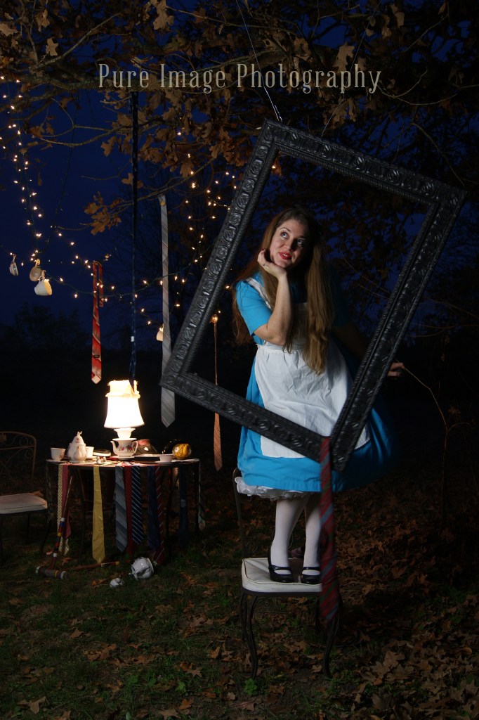 Alice in Wonderland Nightime Photo Shoot
